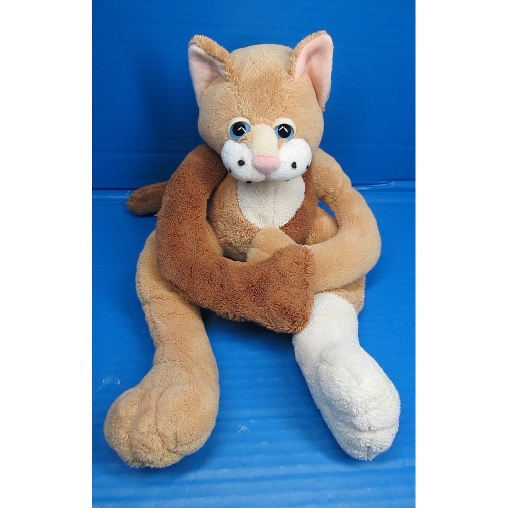 Wildkin Sitting Long Leg Kitty Cat w/Blue Eyes Multicolored Stuffed Animal 15"